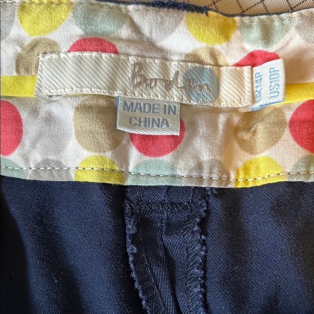 Boden navy blue crop chino pants